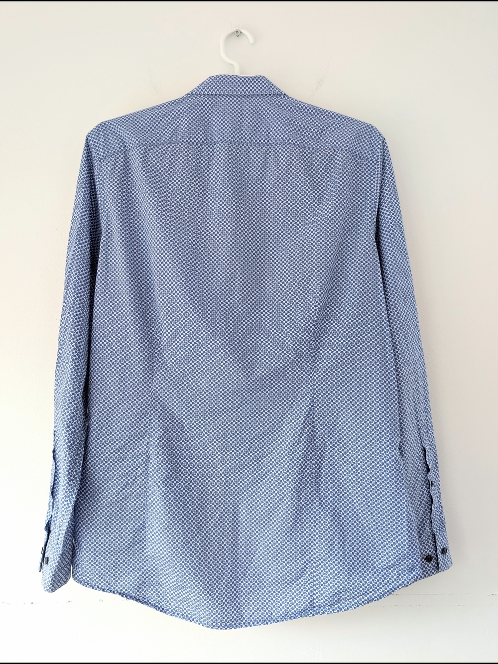 Michael Kors Slim Fit Geometric Print Button-Up Shirt Modern Smart Casual ~ Sz M - Picture 7 of 11